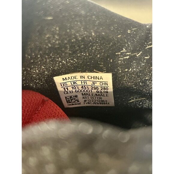 Adidas Freak X Carbon Mid Football Cleats Men’s Size 11 Black Red & White - Picture 7 of 9